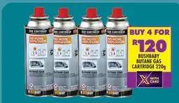 Shoprite BUSHBABY BUTANE GAS CARTRIDGE 220g offer