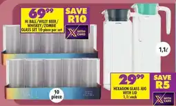 Shoprite HI BALL/WILLY BEER/WHISKEY/ZOMBIE GLASS SET 10-piece per set offer