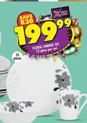 Shoprite FLORAL DINNER SET offer