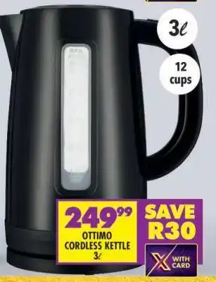 Shoprite OTTIMO CORDLESS KETTLE 3ℓ offer
