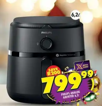 Shoprite PHILIPS ANALOG AIRFRYER 6,2L offer
