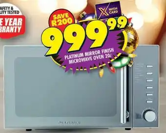 Shoprite PLATINUM MIRROR FINISH MICROWAVE OVEN 20L offer