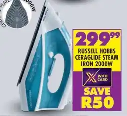 Shoprite RUSSELL HOBBS CERAGLIDE STEAM IRON 2000W offer