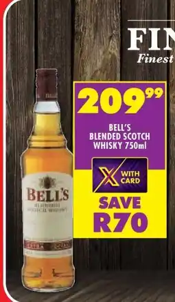 Shoprite BELL'S BLENDED SCOTCH WHISKY 750ml offer