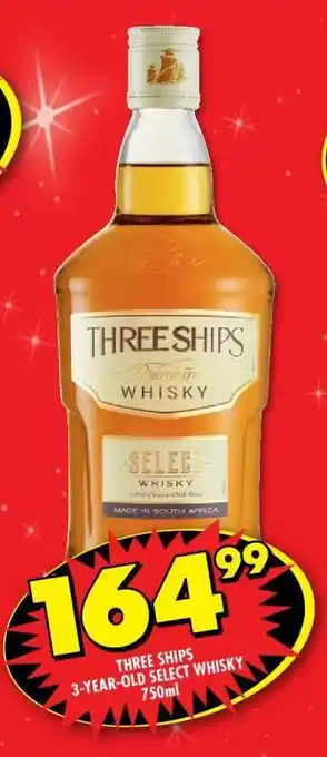 Shoprite THREE SHIPS 3-YEAR-OLD SELECT WHISKY offer