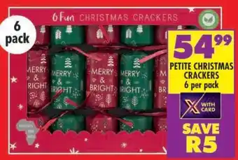 Shoprite PETITE CHRISTMAS CRACKERS offer