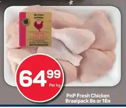 Pick n Pay PnP Fresh Chicken Braaipack 8s or 16s offer