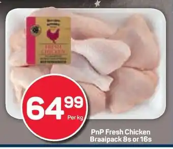 Pick n Pay PnP Fresh Chicken Braaipack 8s or 16s offer