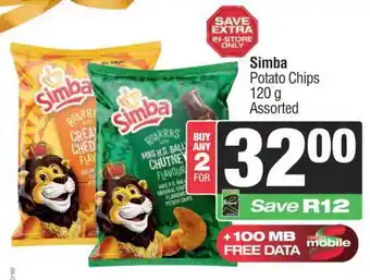 Spar SIMBA POTATO CHIPS offer