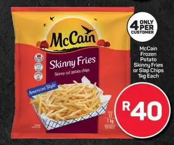 Pick n Pay McCain Frozen Potato Skinny Fries or Slap Chips 1kg Each offer