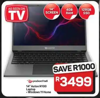 Pick n Pay Hypermarket Packard Bell 14 Aston N100 Laptop offer