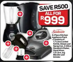 Pick n Pay Hypermarket Sunbeam 6-Piece Kitchen Appliance Pack offer