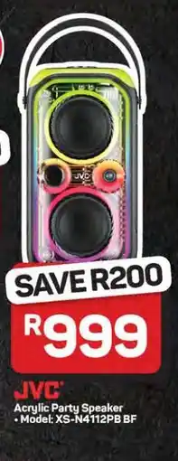 Pick n Pay Hypermarket JVC Acrylic Party Speaker offer