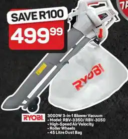 Pick n Pay Hypermarket RYOBI 3000W 3-in-1 Blower Vacuum offer