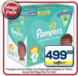 Pick n Pay Hypermarket Pampers Active Baby-Dry Disposable Nappies or Pants offer
