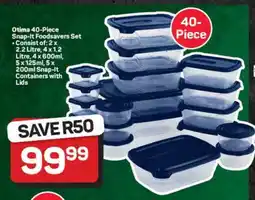 Pick n Pay Hypermarket Otima 40-Piece Snap-It Foodsavers Set offer