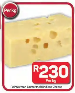 Pick n Pay Hypermarket PnP German Emmenthal Rindless Cheese offer