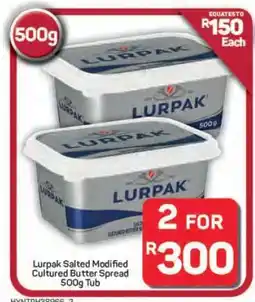 Pick n Pay Hypermarket Lurpak Salted Modified Cultured Butter Spread 500g Tub offer