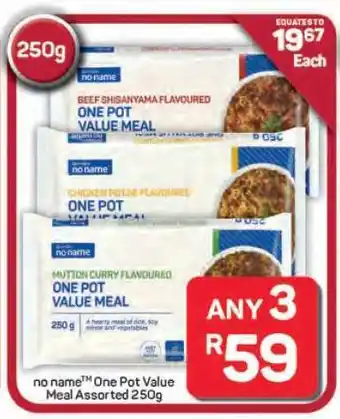 Pick n Pay Hypermarket no name One Pot Value Meal Assorted 250g offer