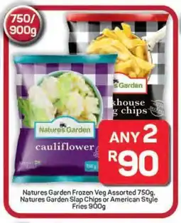 Pick n Pay Hypermarket Natures Garden Frozen Veg, Slap Chips, or American Style Fries offer