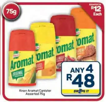 Pick n Pay Hypermarket Knorr Aromat Canister Assorted 75g offer