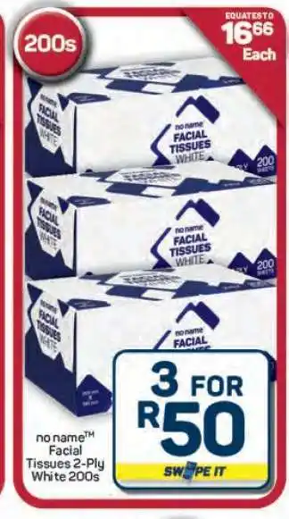 Pick n Pay Hypermarket no name Facial Tissues offer