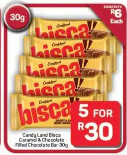 Pick n Pay Hypermarket Candy Land Bisca Caramel & Chocolate Filled Chocolate Bar 30g offer