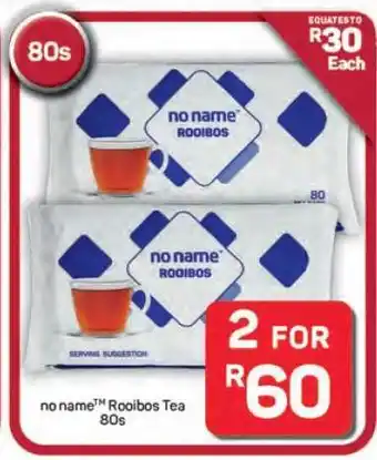 Pick n Pay Hypermarket no name Rooibos Tea 80s offer