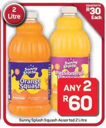 Pick n Pay Hypermarket Sunny Splash Squash Assorted 2 Litre offer