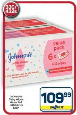 Pick n Pay Hypermarket Johnson's Baby Wipes Assorted offer