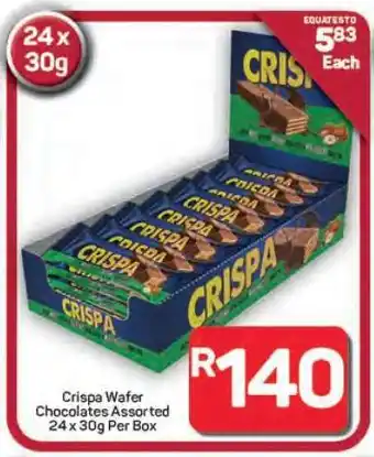 Pick n Pay Hypermarket Crispa Wafer Chocolates Assorted offer