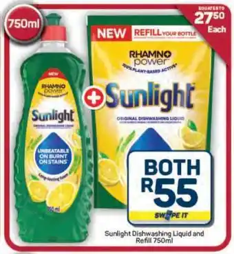 Pick n Pay Hypermarket Sunlight Dishwashing Liquid and Refill offer