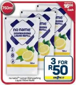 Pick n Pay Hypermarket no name Lemon Dishwashing Liquid 750ml Refill offer