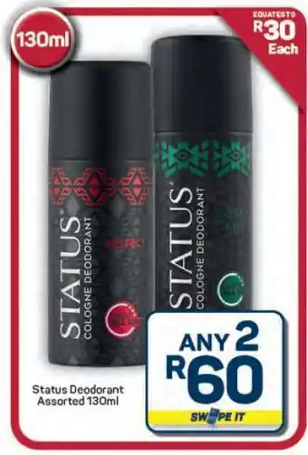 Pick n Pay Hypermarket Status Deodorant Assorted offer