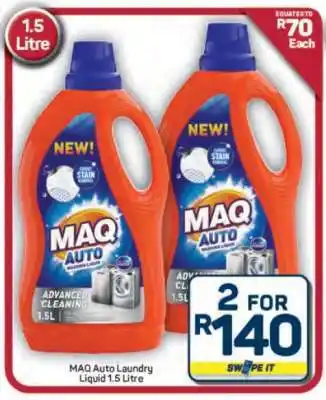 Pick n Pay Hypermarket MAQ Auto Laundry Liquid 1.5 Litre offer
