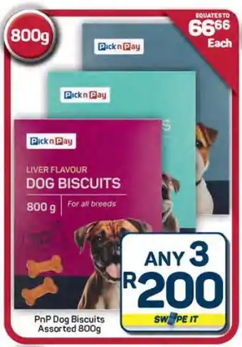 Pick n Pay Hypermarket PnP Dog Biscuits Assorted 800g offer
