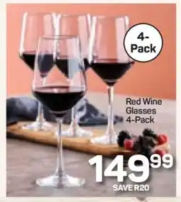 Pick n Pay Hypermarket Red Wine Glasses 4-Pack offer