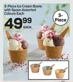 Pick n Pay Hypermarket 3-Piece Ice Cream Bowls with Spoon offer