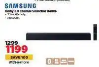 HiFi Corp Samsung Dolby 2.0 Channel Soundbar B400F offer
