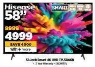 HiFi Corp Hisense 58-inch Smart 4K UHD TV-58A6N offer