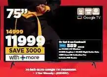 HiFi Corp 75-Inch QLED Google TV-750Q60G offer