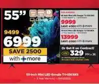 HiFi Corp 55-inch Mini LED Google TV-55C6KS offer