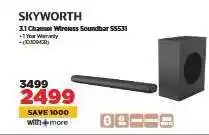 HiFi Corp SKYWORTH 3.1 Channel Wireless Soundbar S5531 offer