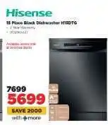 HiFi Corp Hisense 15 Place Black Dishwasher H15DTG offer