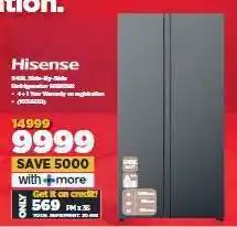 HiFi Corp Hisense 545L Side-By-Side Refrigerator offer