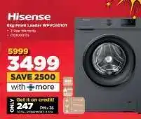 HiFi Corp Hisense 6kg Front Loader WFV6010T offer