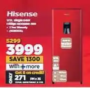 HiFi Corp Hisense 137L Single Door Fridge H125RRE-WD offer