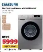 HiFi Corp Samsung 8kg Front Load Washer WW80T3040BS offer