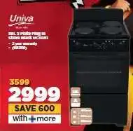 HiFi Corp Univa 3SLS plate plug in stove black U36S1 offer