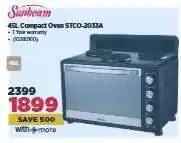 HiFi Corp Sunbeam 45L Compact Oven STCO-2033A offer